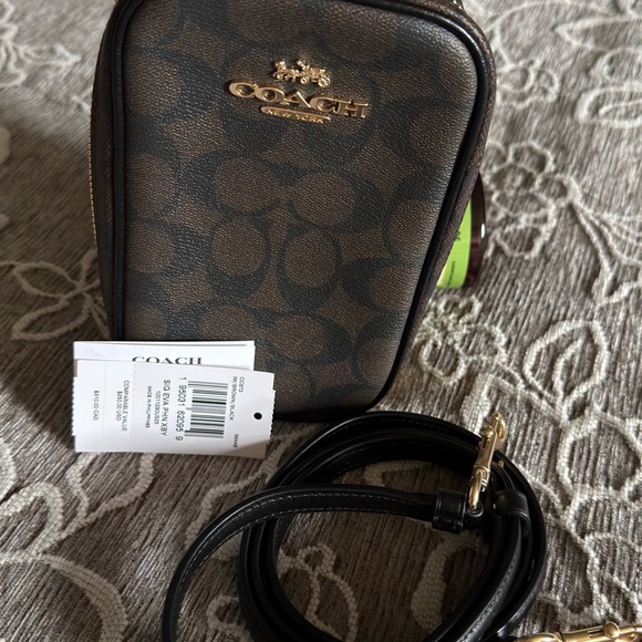 Coach Brown and Black Crossbody Bag - Picture 4 of 5